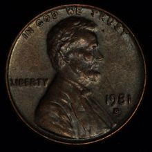 Купить One cent 1981 Линкольн Цент мемориал Линкольна цена стоимость 